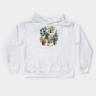 Potted Plants Collection Aesthetic Kids Hoodie